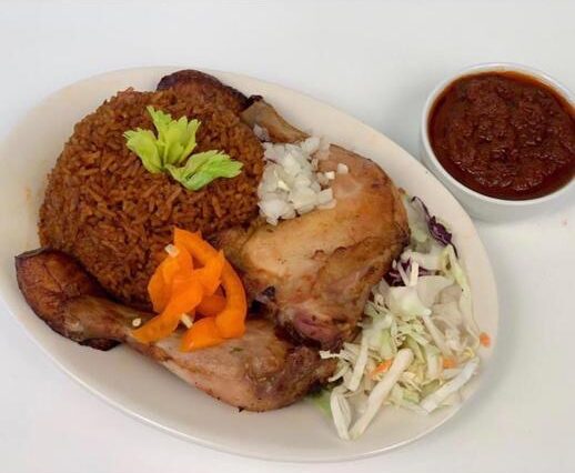 JOLLOF RICE & CHICKEN - Kumasi African Cousin